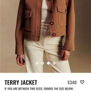 Sezane Terry Jacket in Rich Brown